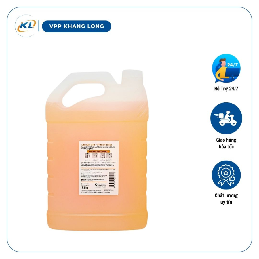 Nước lau nhà Gift 3,8kg - hương Bạc hà, Tulip